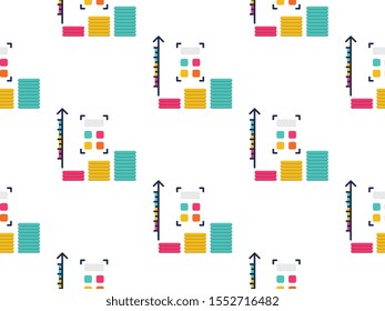Expenses seamless pattern design, Repeat textile design. Fabric print.