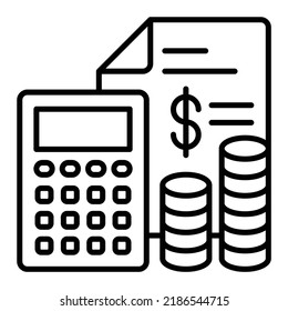 Expenses vector icon. Can be used for printing, mobile and web applications.