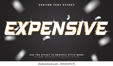 caro 3D editável efeito de texto modelo estilo vetor premium