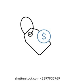 expensive concept line icon. Simple element illustration. expensive concept outline symbol design.