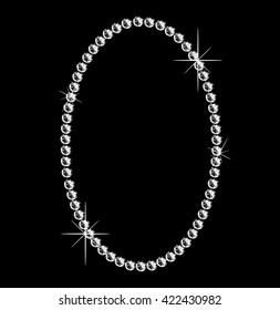 Expensive frame made of diamonds. Vector art.