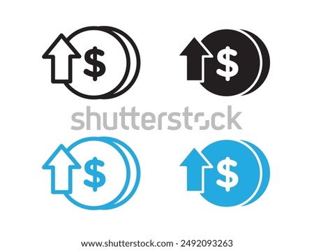 Expensive icon black and white vector outline sign