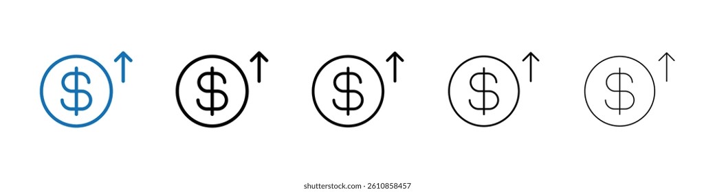 Expensive icon Outline vector logo for web ui