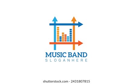 Expensive illustration vector graphic of classic, modern, simple, abstract mark for music logo design