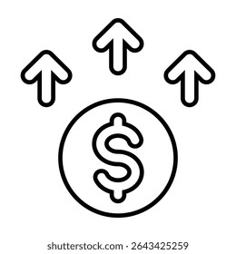 expensive line icon design. expensive thin black outline symbol vector illustration. editable stroke icon on transparent background.