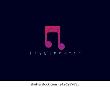 Teure Musik-Symbol Vektor-Design-Element-Logo-Vorlage.