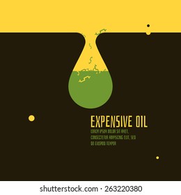 Expensive oil vector illustration