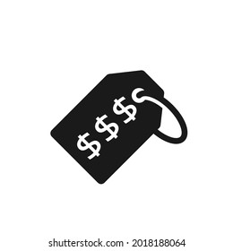 Expensive Price Tag Icon. Clipart Image Isolated On White Background