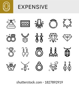 Expensive Simple Icons Set Contains Such Stock Vector (Royalty Free ...