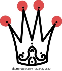 Expensive tall crown, illustration, vector, on a white background.