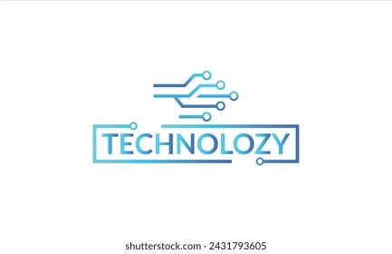 Expensive Typography tecnology logo design.