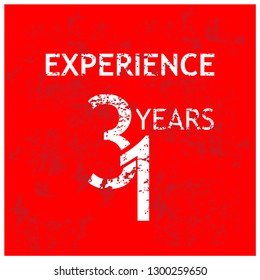 Experience 31 years stock vector template. vector illustration