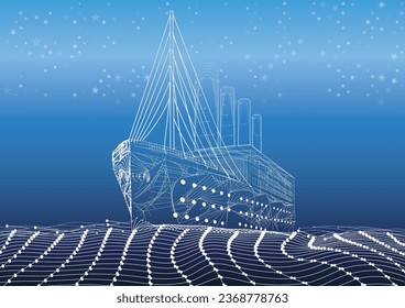 Experience the allure of our Grated Ship Silhouette Vector Wallpaper, where meticulous dots converge to create a vector masterpiece, evoking the serenity of the open sea in your space.