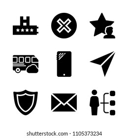experience, auto, envelope and connection icons in Web vector set. Graphics for web and design