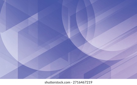 Experience the blend of cool blue and soft purple hues in this abstract geometric design, featuring overlapping circles and sharp angular shapes with a gentle gradient overlay perfect for