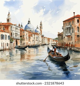 Experience the charm of Venetian waterways with our Gondola vector art. Perfect for travel themed projects and design inspiration.