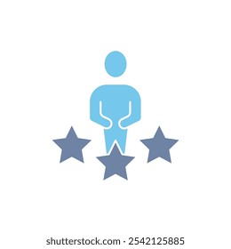Icono de línea de concepto de experiencia. Ilustración de elemento simple. diseño de símbolo de contorno de concepto de experiencia.