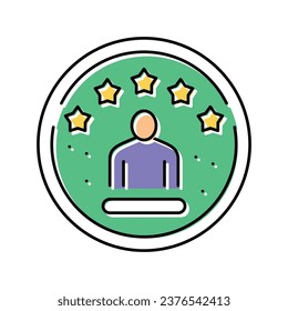 experience customer testimonial color icon vector. experience customer testimonial sign. isolated symbol illustration