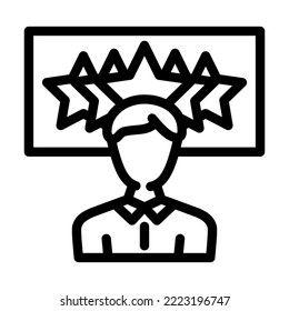 experience customer testimonial line icon vector. experience customer testimonial sign. isolated contour symbol black illustration