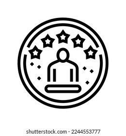 Erleben Sie den Symbol-Vektorgrafik der Kunden. Erleben Sie das Zeugnis des Kunden. isoliertes Kontursymbol