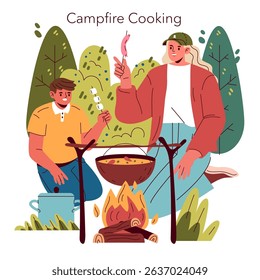 Experience the delightful joy of campfire cooking alongside your friends, all while being surrounded by natures beauty