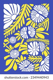 Experimente la elegancia de una obra maestra floral de diseño plano que cautiva su sencillez y sofisticación. 