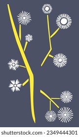 Experimente la elegancia de una obra maestra floral de diseño plano que cautiva su sencillez y sofisticación