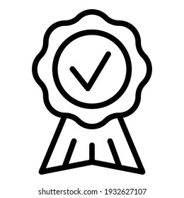 Experience emblem icon. Outline experience emblem vector icon for web design isolated on white background