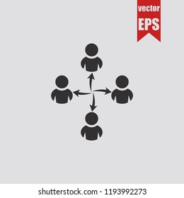 Experience exchange icon.Vector illustration.