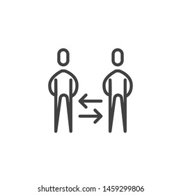 Experience exchange line icon. linear style sign for mobile concept and web design. Teamwork, cooperation, business outline vector icon. Symbol, logo illustration. Vector graphics