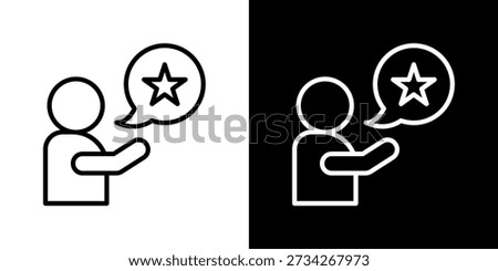 Experience Expectation Icon In Black and White Line Style