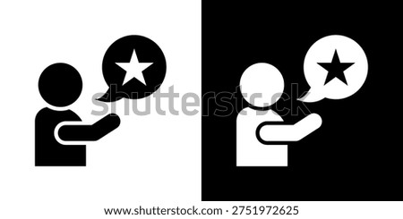 Experience Expectation Icon In Black and White Glyph Style