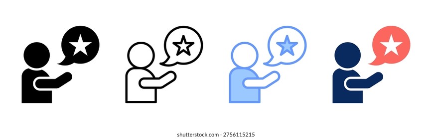 Experience Expectation icon set multiple style collection