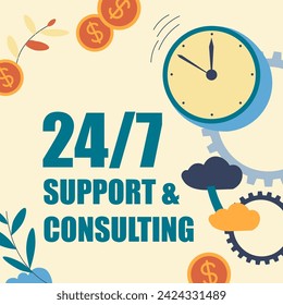 Experiencia y pensamiento experto. Trabajador profesional para su negocio, soporte y consultoría. Estrategia de marketing adaptada a los objetivos empresariales. Banner promocional o publicidad, vector en estilo plano