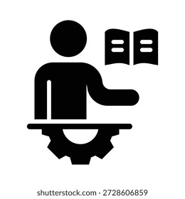 Experimente el gráfico del Vector de la ilustración del icono del glifo. Gráfico simple del Vector de la ilustración del elemento, conveniente para el App, los Sitios web, y las presentaciones aisladas en el fondo blanco