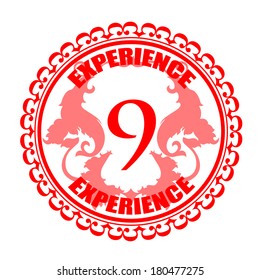 experience grunge stamp with on vector illustration
