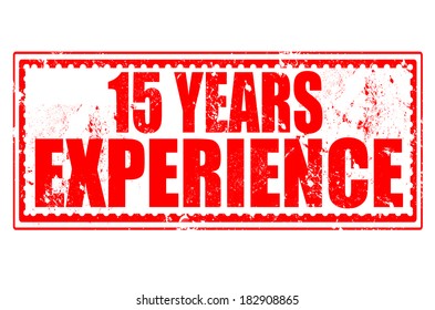 experience grunge stamp with on vector illustration