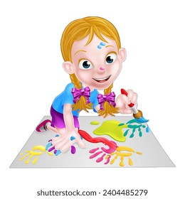 ¡Experimente creatividad práctica! Nuestro arte muestra a una chica haciendo un dibujo con sus manos en su libro, una obra maestra táctica e imaginativa.