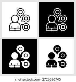 Icono de la experiencia con fondo blanco y negro