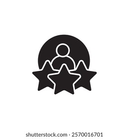 experience icon black and white vector outline sign