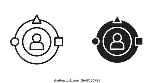 Ilustraciones de diseño de iconos de experiencia. iconos web editables
