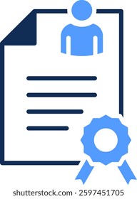 Experience Icon Glyph Color Vector Illustration