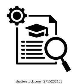 Ilustración vectorial de diseño de glifo de icono de experiencia