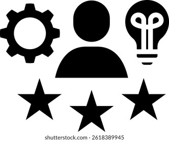 Experience Icon Glyph Vector Illustration