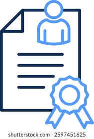 Experience Icon Line Color Vector Illustration