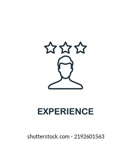 Experience icon. Line simple icon for templates, web design and infographics