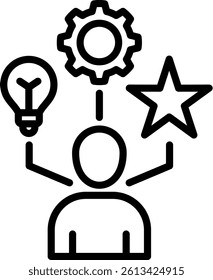 Experience Icon Line Vector Illustration