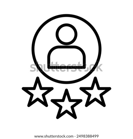 experience icon linear logo mark in black and white