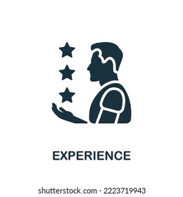 Experience icon. Monochrome simple Customer Relationship icon for templates, web design and infographics