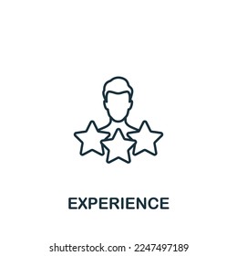 Experience icon. Monochrome simple Recruitment icon for templates, web design and infographics